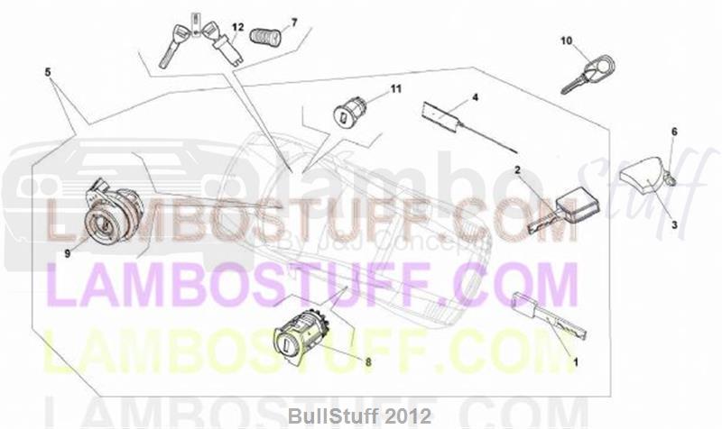 2013 Lamborghini GALLARDO LP 560-4 COUPE JAPAN KEYS KIT (857.09.00)